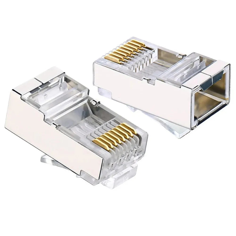 Ugreen 50248 Conector RJ45 Cat6 Blindado – Pacote com 100 Peças