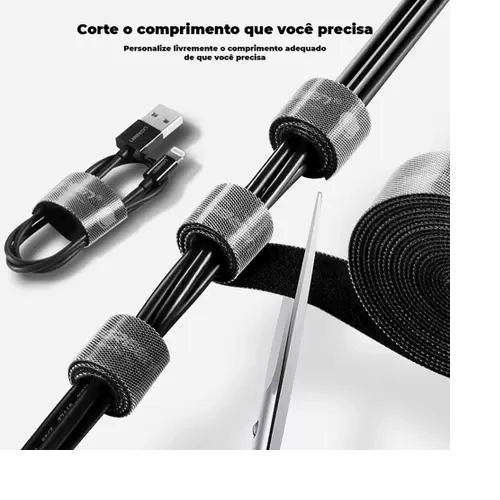 UGREEN 40354 Organizador de Cabos 2M Laços de Fixação