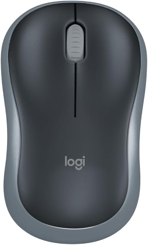 Rato Sem Fio Logitech M186 Cinza Receptor Nano USB 2.4 GHz Sensor Óptico 1000 DPI