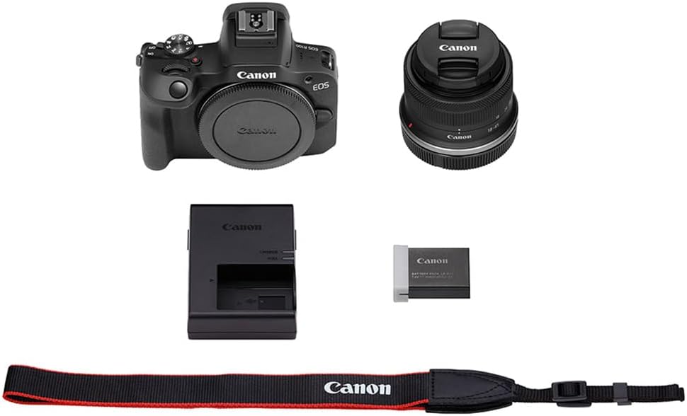 Câmera Canon EOS R100 Mirrorless com Lente RF-S 18-45mm