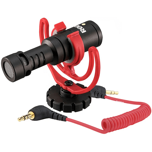 Rode VideoMicro Compact On-Camera Microphone with Rycote Lyre Shock Mount, Auxiliary, Black