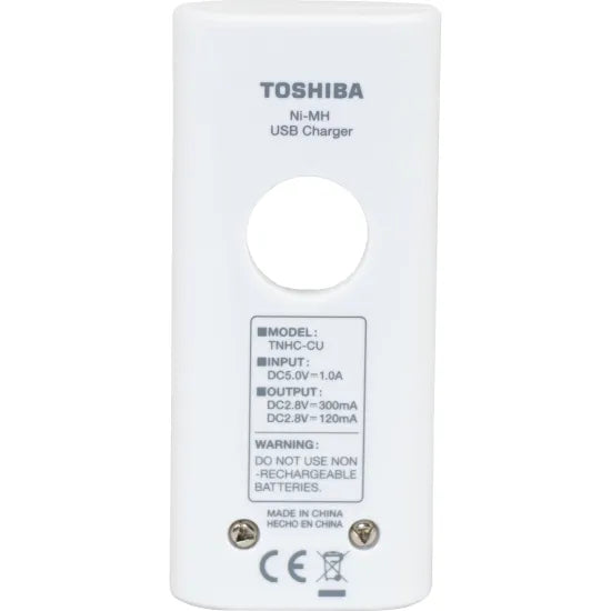 Carregador Toshiba USB para Pilhas AA/AAA TNHC-6GME2 com 2 Pilhas AA Inclusas