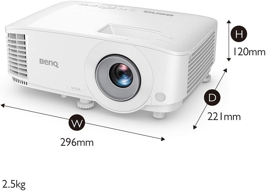 BenQ SVGA Business Projector (MS560) - 4,000 Lumens High Brightness - 20,000:1 High Contrast Ratio - Dual HDMI, VGA - Auto Keystone Correction - Simple Set Up - SmartEco Technology