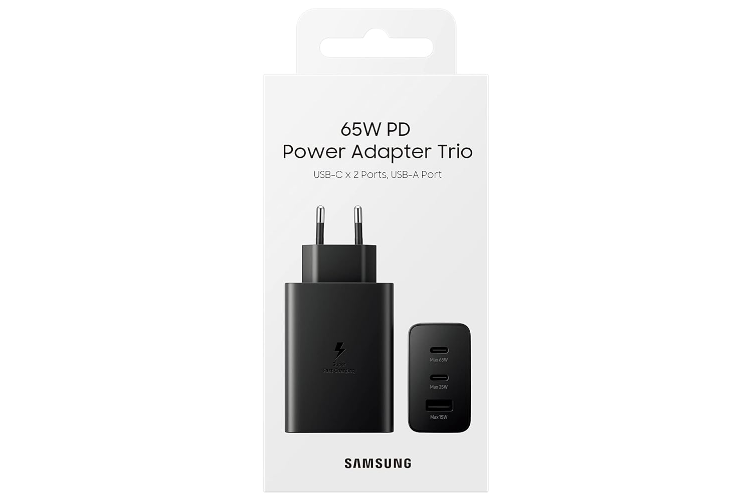Samsung Original 65W Super Fast Charger – Tri Port