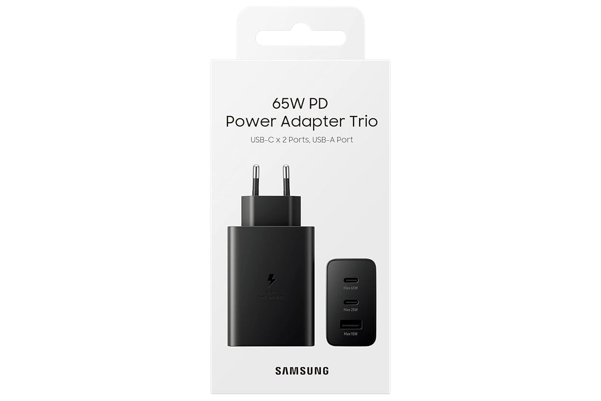 Samsung Original 65W Super Fast Charger – Tri Port