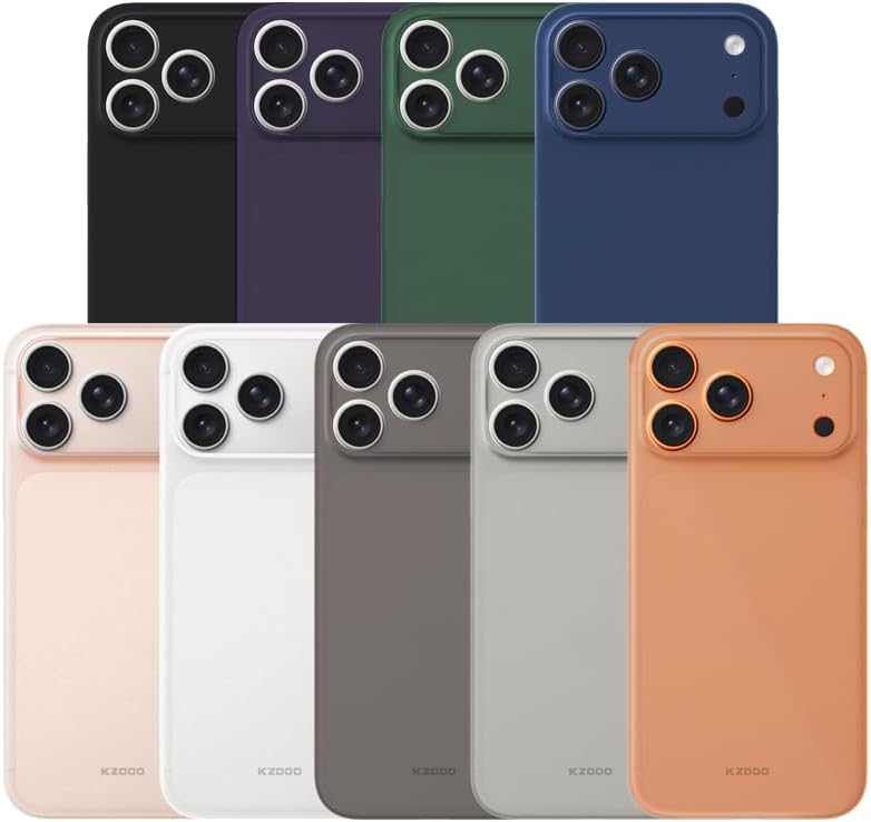 Capa KZDOO Air Skin Ultra Fina em PP para Smartphone Apple iPhone 17 Pro / iPhone 18 Pro / iPhone 17 Pro Max / iPhone 18 Pro Max - Acabamento Fosco Premium