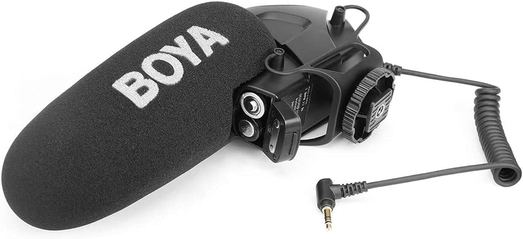 Microfone Shotgun Supercardioide BOYA BY-BM3031 para Câmeras DSLR