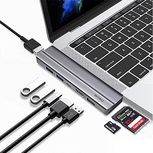 WiWU T9 8‐in‐1 USB-C Hub (Aluminum Alloy Case)