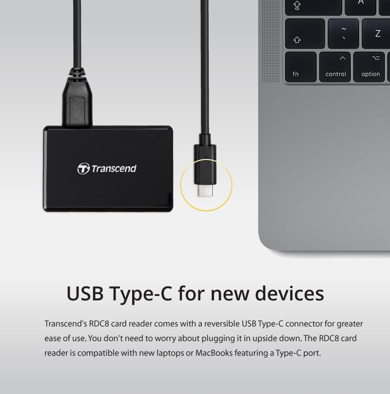 Leitor Multicartões Transcend All-in-1 USB 3.1 Gen 1 Tipo-C