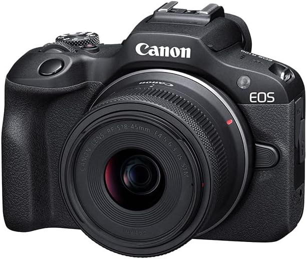 Câmera Canon EOS R100 Mirrorless com Lente RF-S 18-45mm
