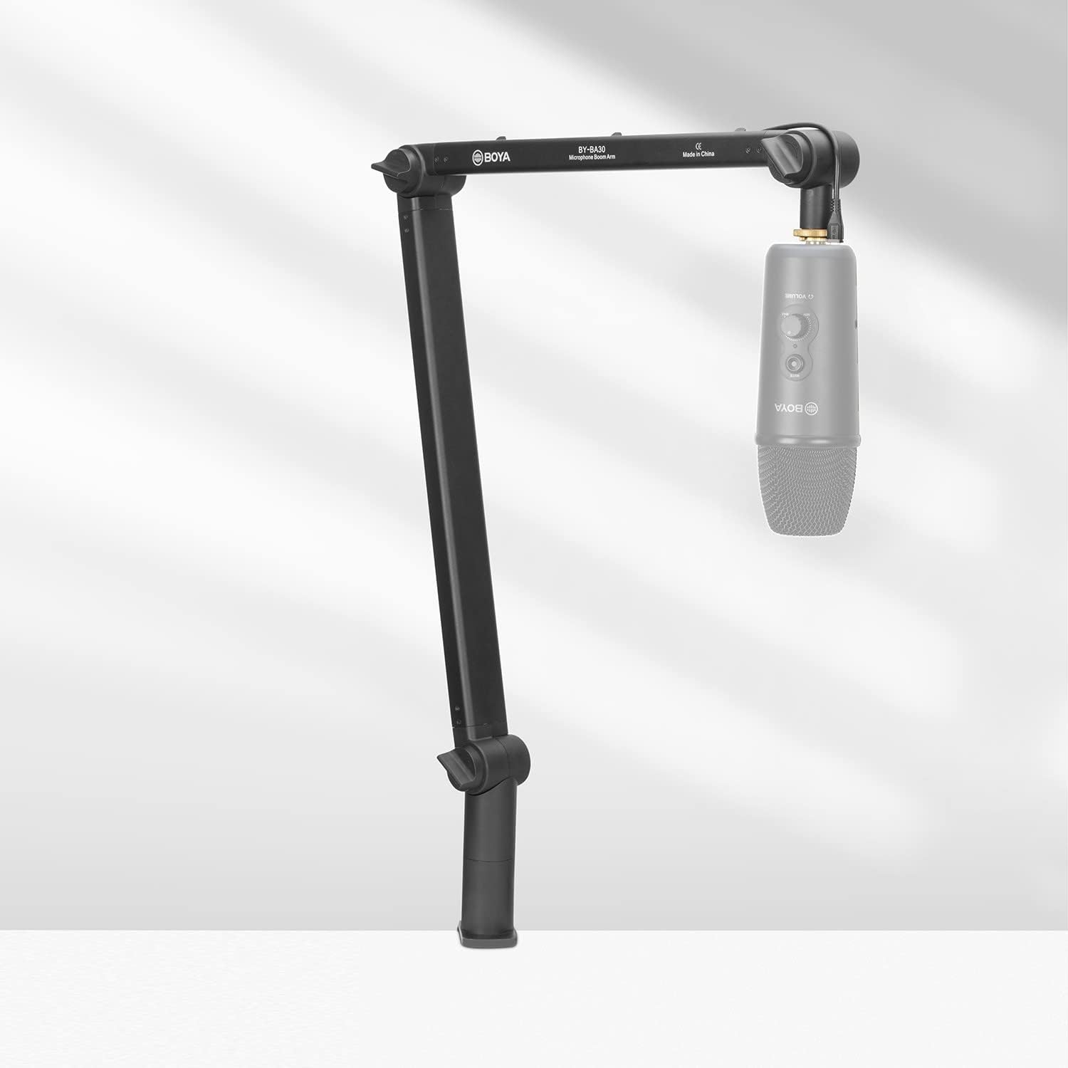 BOYA BY‑BA30 – Boom Arm para Microfone com Fixação em Mesa