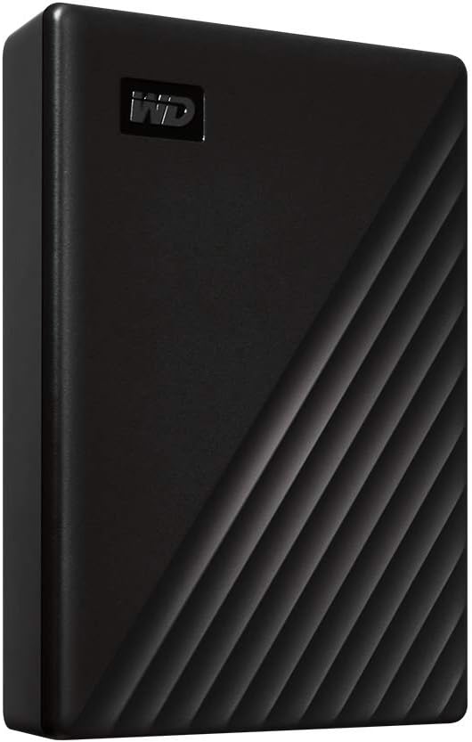 Disco Rígido Externo Portátil WD My Passport 5TB (Preto) | Capacidade Gigante, Interface USB 3.0, Fator de Forma de 2.5" com Encriptação de Hardware e Proteção por Palavra-passe