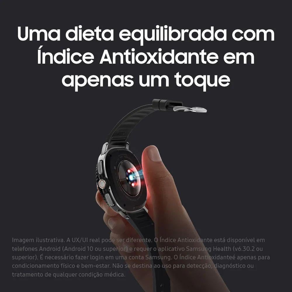 Smartwatch Samsung Galaxy Watch8 Classic 46mm Bluetooth / GPS Tela Super AMOLED de Safira com Catraca Giratória