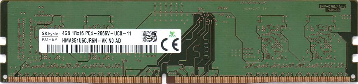 Memória RAM para Desktop 4GB DDR4 2666MHz CL19 Non-ECC Unbuffered 288-Pin UDIMM