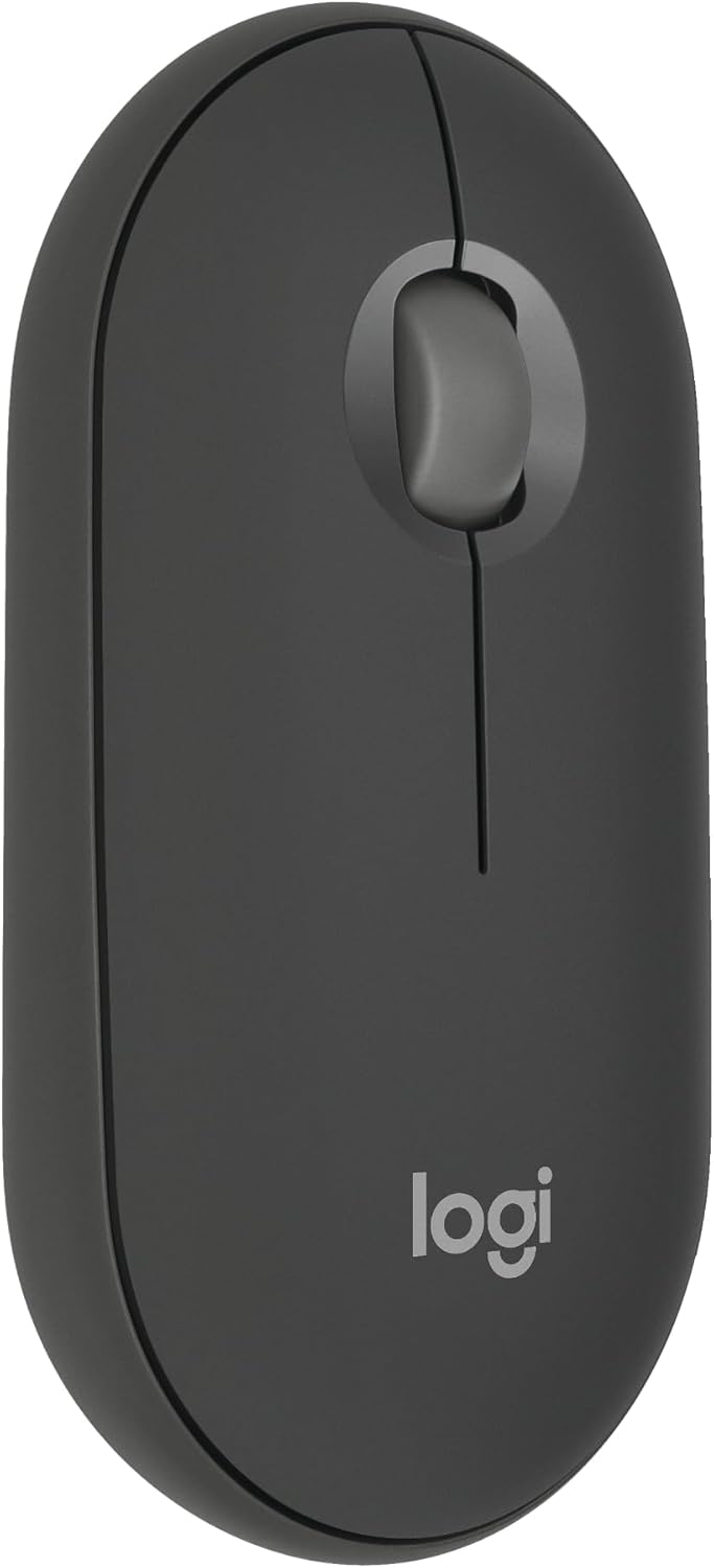Rato Sem Fio Logitech Pebble M350s Silent Touch Conexão Dupla Bluetooth e Logi Bolt 4000 DPI Rosa e Sand