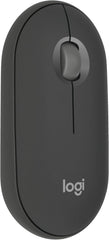 Rato Sem Fio Logitech Pebble M350s Silent Touch Conexão Dupla Bluetooth e Logi Bolt 4000 DPI Rosa e Sand