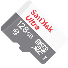 SanDisk Ultra Micro SD Card 128GB UHS-I SDXC Class 10 com Velocidade de Leitura de 100MB/s