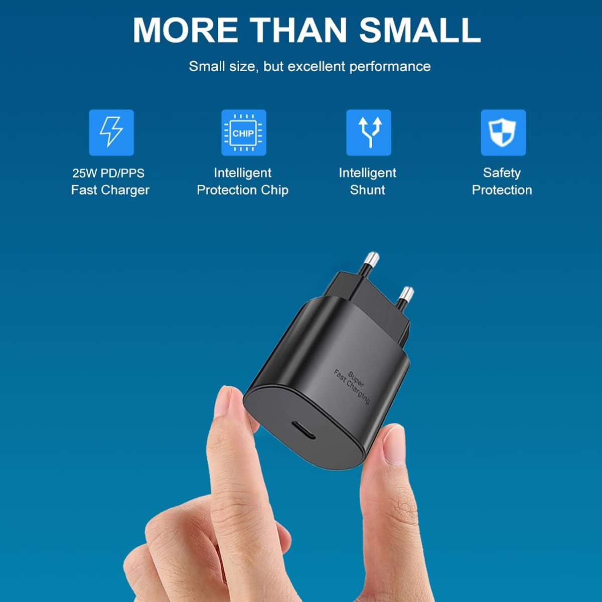 CARREGADOR SAMSUNG FAST CHARGING (25W) TYPE-C TO TYPE-C