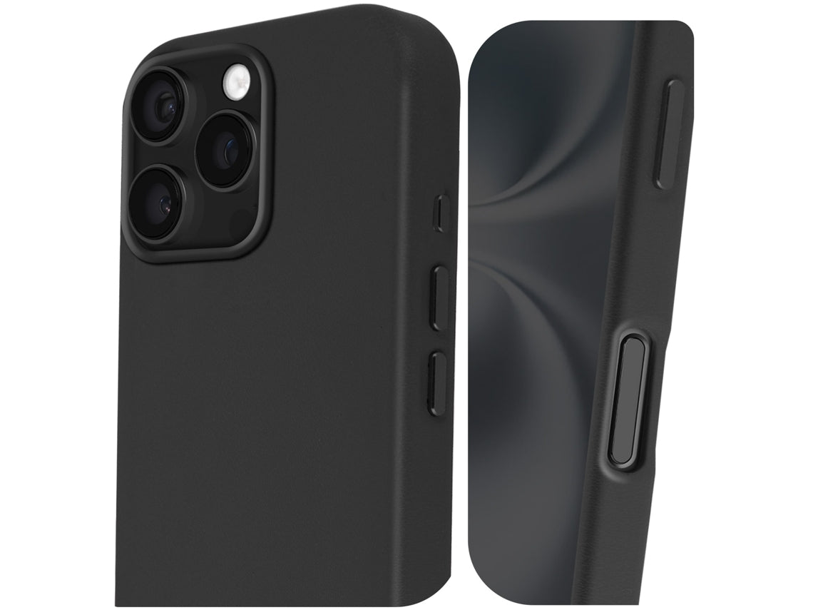 B52 Capa Premium em Pele Cinza & Preto com Magnético para iPhone 16 Pro Max