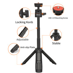 Selfie Stick MT19 | Conexão Plug & Play via Cabo 3.5mm – Design Dobrável e Extensível