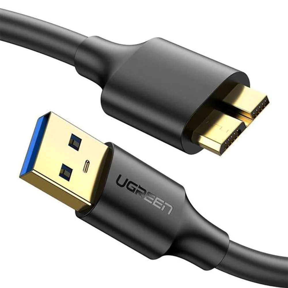 Cabo Micro USB B Macho Ugreen para USB 3.0 Preto 1 Metro
