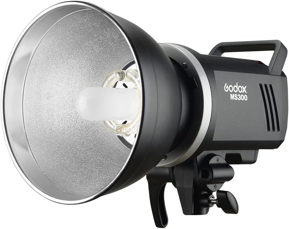 Godox MS300 Studio Strobe 300Ws 110V GN58 5600K Bowens Mount Monolight, Built-in Godox 2.4G Wireless System, 150W Modeling Lamp, Outstanding Output Stability, Anti-Preflash, 1/32 to 1/1 Steps Output