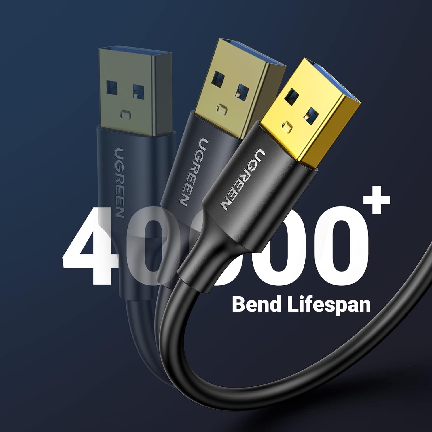 Cabo UGREEN USB 3.0 A Macho para A Macho – 1 Metro (10370)
