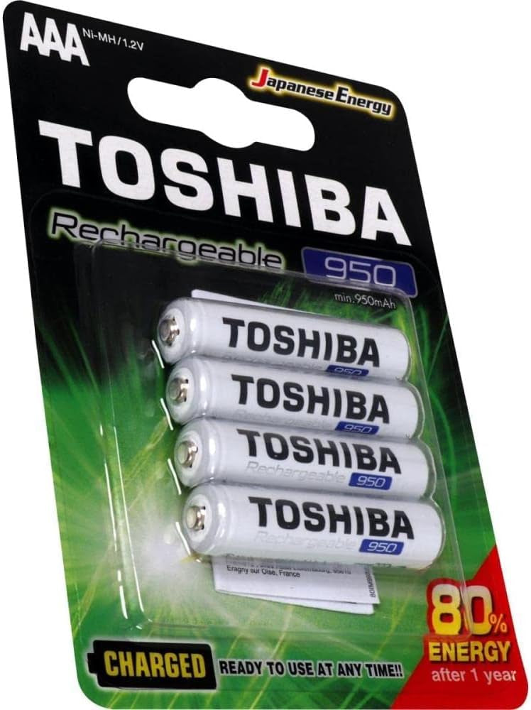 PILHAS TOSHIBA AAA – Pack com 4 Unidades