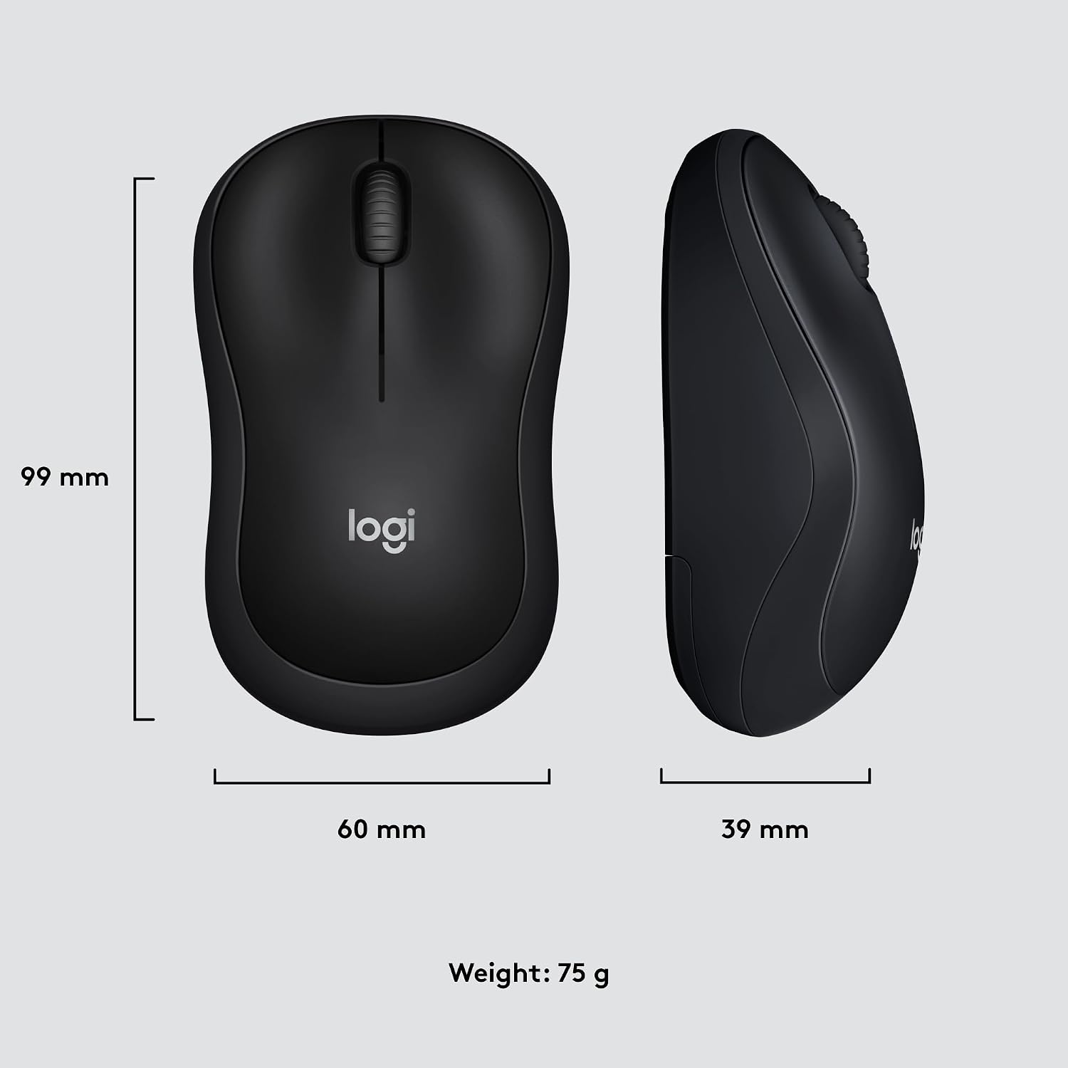 Rato Sem Fio Logitech M220 Silent Preto com Redução de Ruído de 90% Receptor Nano USB 1000 DPI