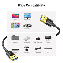 Cabo UGREEN USB 3.0 A Macho para A Macho – 1 Metro (10370)