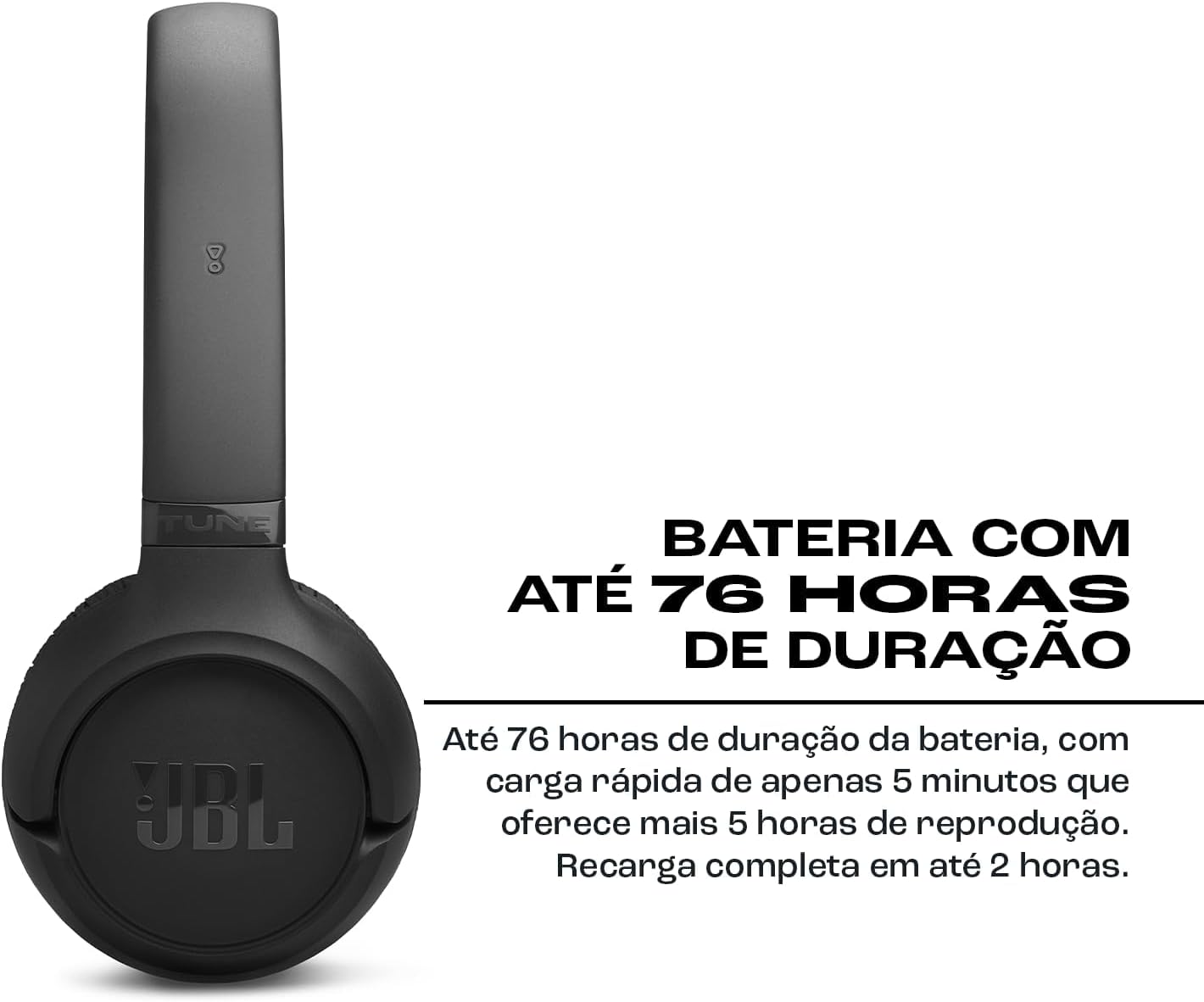 Fone de Ouvido Bluetooth JBL Tune 530BT On-Ear Bateria até 76 Horas Som JBL Pure Bass com Microfone Integrado
