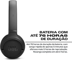 Fone de Ouvido Bluetooth JBL Tune 530BT On-Ear Bateria até 76 Horas Som JBL Pure Bass com Microfone Integrado