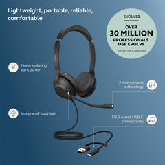 Jabra Evolve2 30 SE USB C/USB A Headset