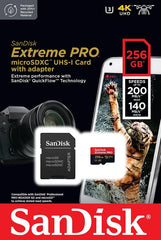 Cartão de Memória MicroSDXC SanDisk Extreme PRO UHS-I 256GB