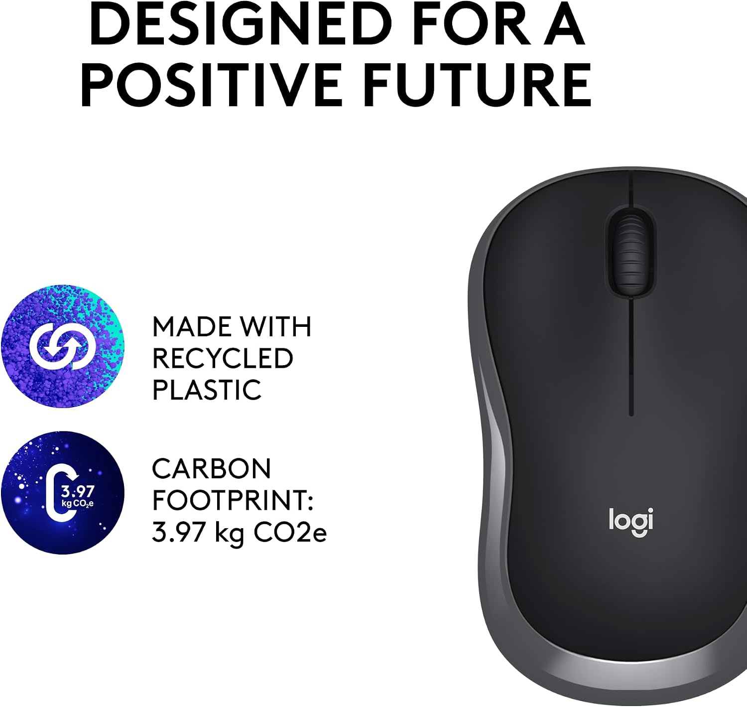 Rato Sem Fio Logitech M186 Cinza Receptor Nano USB 2.4 GHz Sensor Óptico 1000 DPI