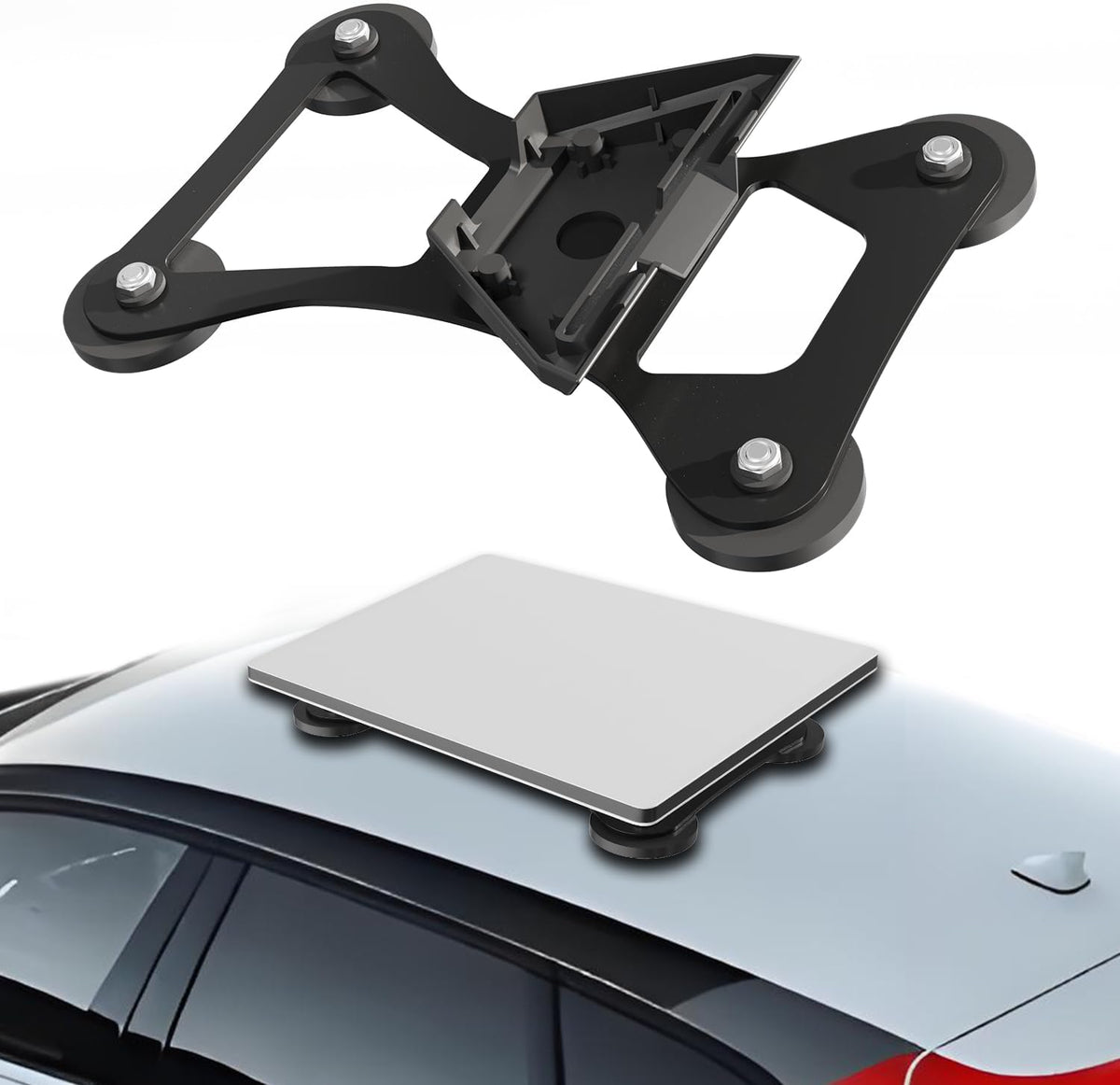 Suporte Magnético e de Vácuo para Antena Starlink Mini com Ventosas de Alta Pressão TS16 - Preto