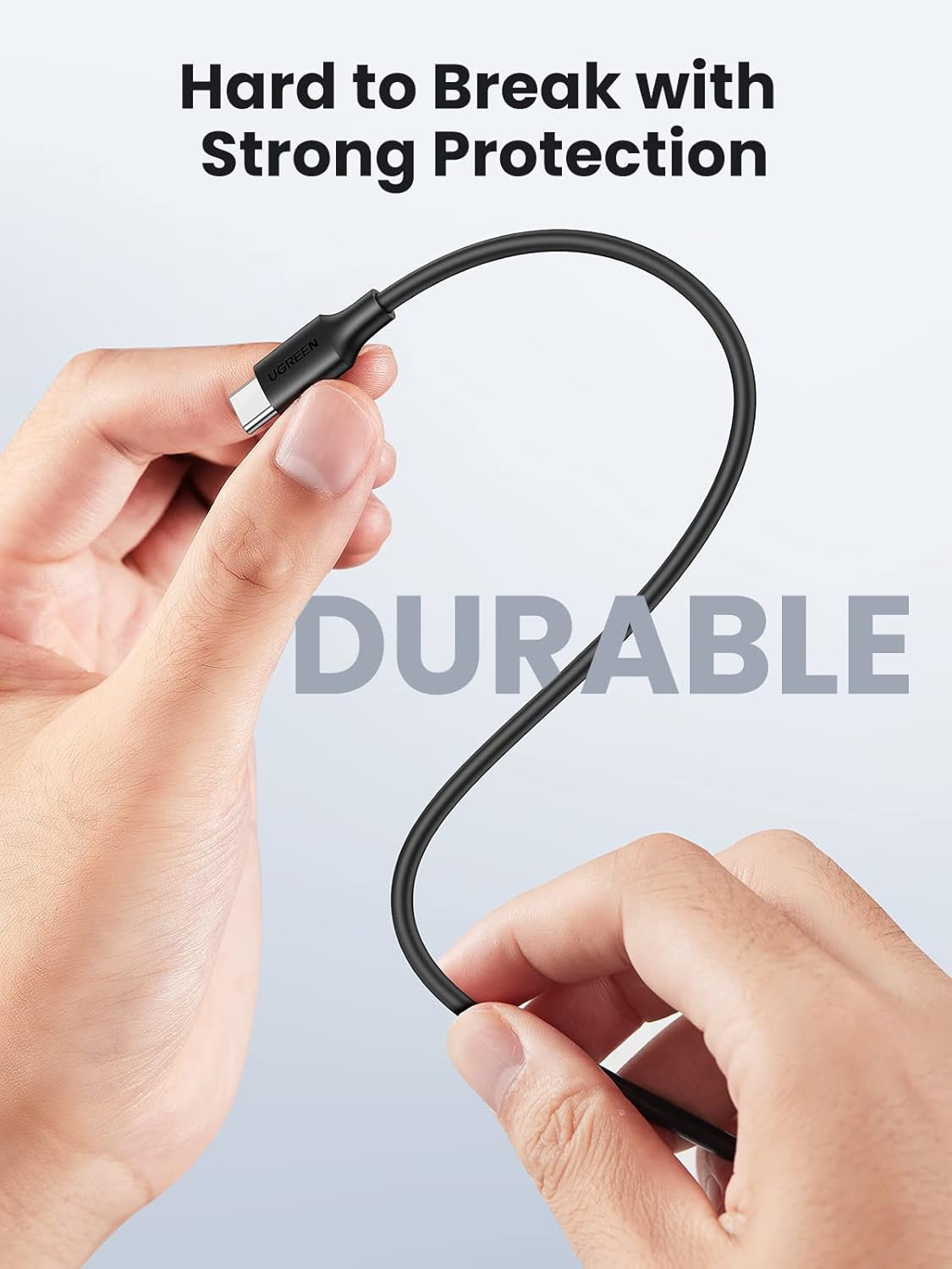 Cabo UGREEN USB-C 2.0 M/M 2m (Preto) – UG-10306