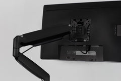 Suporte de Mesa Articulado com Braço para Monitor 17" a 30" (Preto) | Ajuste de Altura e Inclinação, Sistema de Gestão de Cabos Integrado, Fixação por Grampo/Furo e Compatibilidade VESA