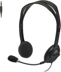 Headset Estéreo Logitech H111 On-Ear com Microfone Giratório P2 Único (Preto)