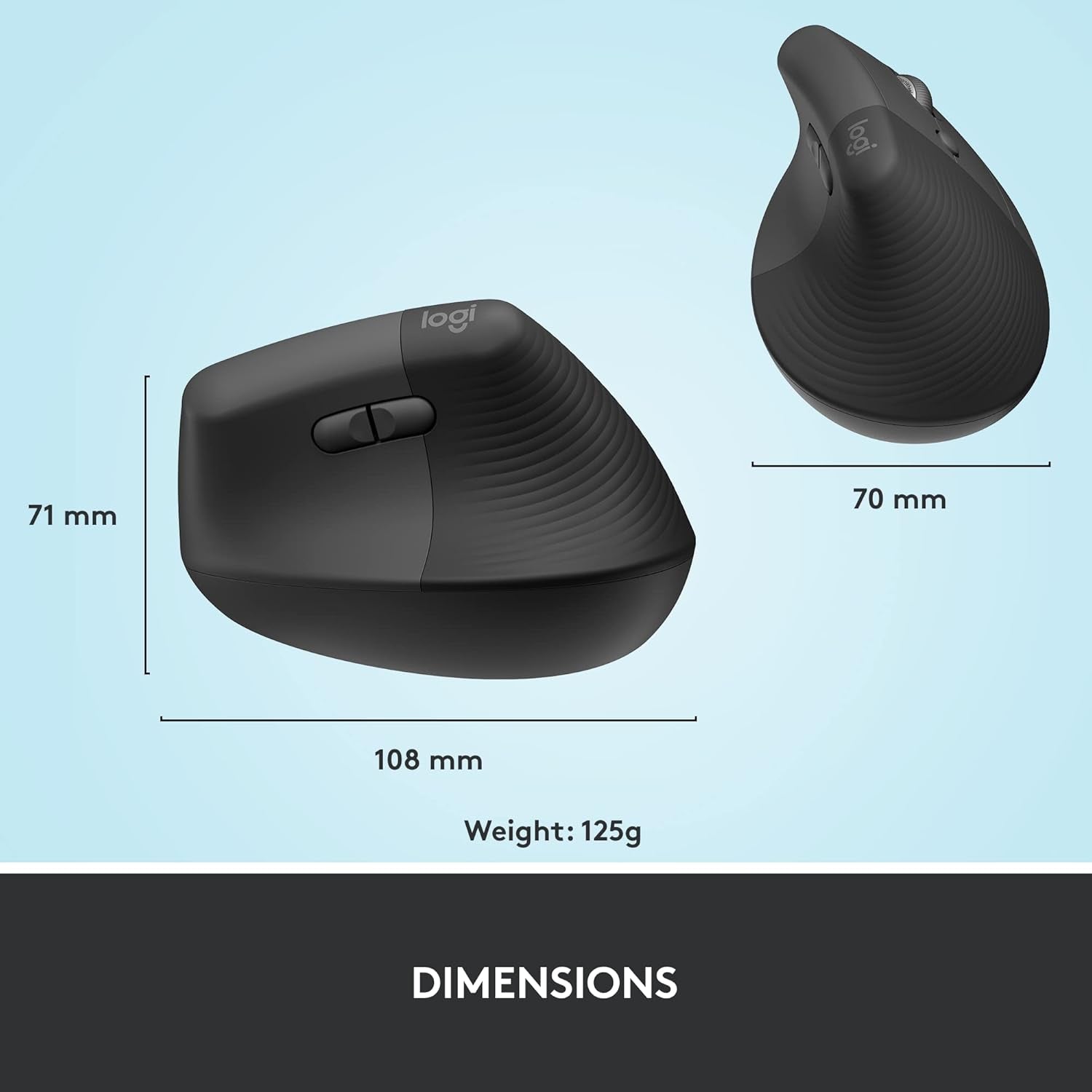 Logitech Lift Vertical Ergonomic Mouse – Sem Fio