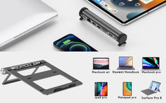 WiWU A821CH Laptop Stand + USB-C Hub