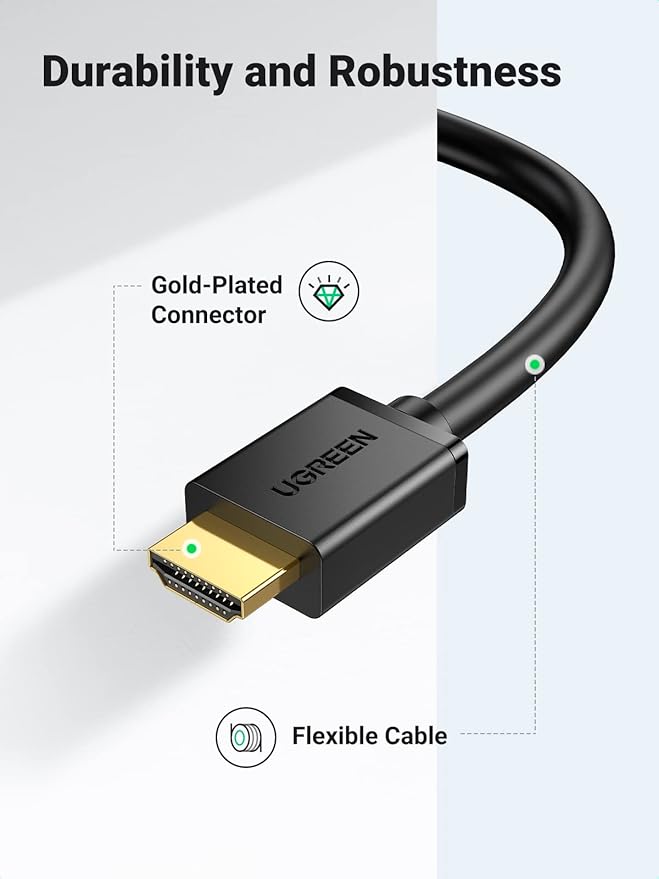 UGREEN 10135 – Cabo HDMI Macho para DVI-D (24+1) Macho 2 Metros – Alta Qualidade e Compatibilidade