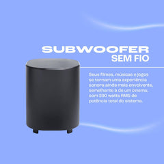 Soundbar JBL Bar 800 MK2 7.1 Canais 780W Peak Dolby Atmos Com Colunas Surround Sem Fios Removíveis e Subwoofer 10"