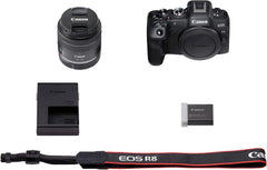 Câmera Mirrorless Full-Frame Canon EOS R8 com Lente RF 24-50mm f/4.5-6.3 IS STM