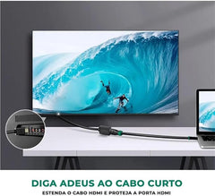 UGREEN 10141 – Cabo de Extensão HDMI 1 Metro (4K, 3D, Alta Velocidade, HDMI Macho para Fêmea)