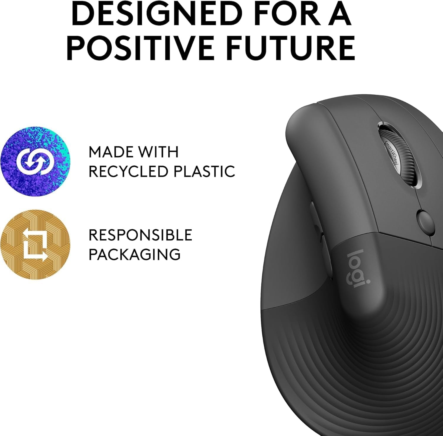 Logitech Lift Vertical Ergonomic Mouse – Sem Fio