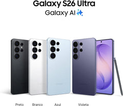 Samsung Galaxy S26 Ultra 5G | 512GB, 12GB RAM – Processador Snapdragon 8 Gen 5 e S-Pen Integrada