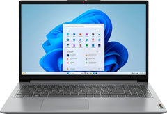 Laptop IdeaPad 1 15IAU7 com tela HD de 15,6 polegadas,processador Core i3-1215U, 4 GB de RAM, SSD de 256 GB.