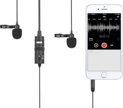 BOYA Microfone Universal de Lapela Dupla BY-M1DM