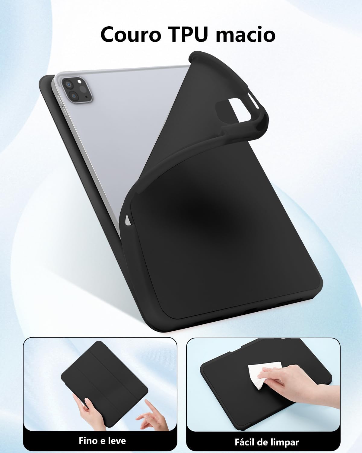Capa de Proteção Excelle para Tablet iPad Pro 13" (2025) - Preta